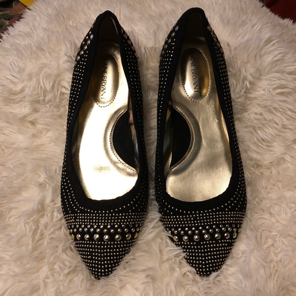 Lane Bryant Studded Flats 9W